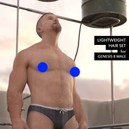 Lightweight Hair Set for Genesis 8 Male