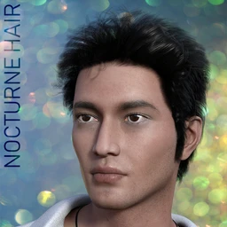 Nocturne Hair for Genesis 8 Male(s)