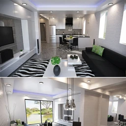 Open Kitchen and Living Room