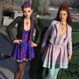 Pastel Goth Outfit Textures