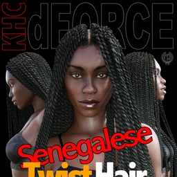 Senegalese Twist Hair For Genesis 8 Females