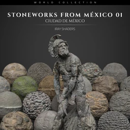 Stoneworks From Mexico 01 – Iray Shaders and Merchant Resource
