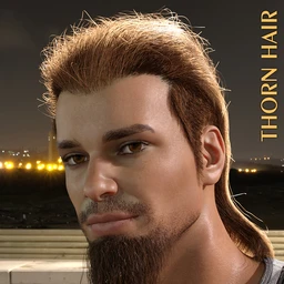 Thorn Hair and Beards for Genesis 8 Male(s)