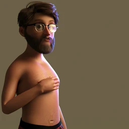 Toon Dad and Fatherly Beard and Accessories for Genesis 8 Male