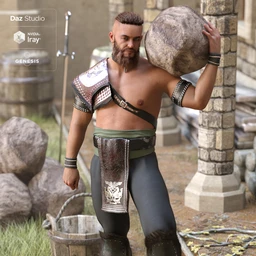 Tribal Warrior King Outfit for Genesis 8 Male(s)