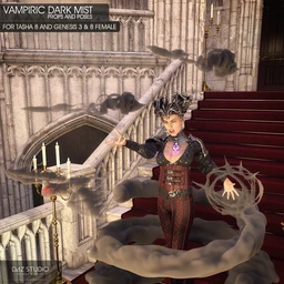 Vampiric Dark Mist Props and Poses for Genesis 3 and 8 Female