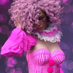 X-Fashion Clown Costume for Genesis 8 Female(s)