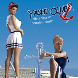 Yacht Club dForce dress for Genesis 8 Females