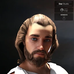 Yussef Hair Beard and Eyebrows for Genesis 8 Male(s)