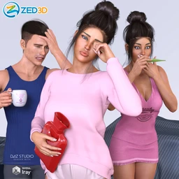 Z Cold and Flu – Props and Poses for Genesis 3 and 8
