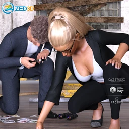 Z Detectives Props and Poses for Genesis 3 and 8