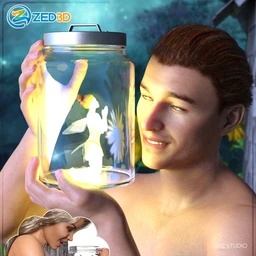 Z Fairy in a Jar Props and Poses for Genesis 3 and 8