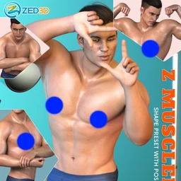 Z Muscleman Shape Preset and Poses for Genesis 8 Male