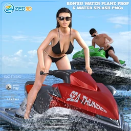 Z Personal Watercraft and Poses for Genesis 3 and 8