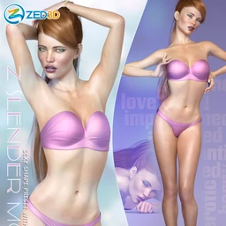 Z Slender Model Shape Preset and Poses for Genesis 8 Female