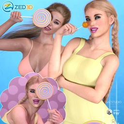 Z Sweet Lollies Props and Poses for Genesis 3 and 8 Female