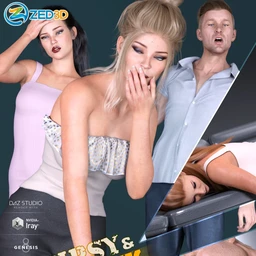 Z Tipsy and Drunk Poses and Expressions for Genesis 3 and 8