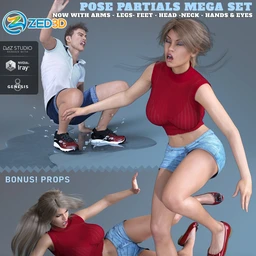 Z Tripping and Falling Pose Partials Mega Set