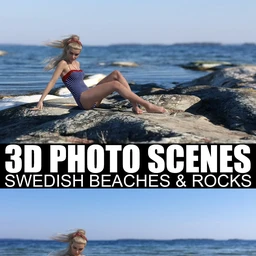 3D Photo Scenes – Swedish Beaches And Rocks