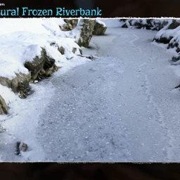 3D Scenery – Frozen Natural Riverbank