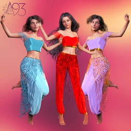 a93 – dForce Arabian Nights Outfit for G8F