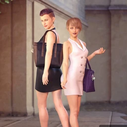 Blazer Dress with Tote Bag Textures