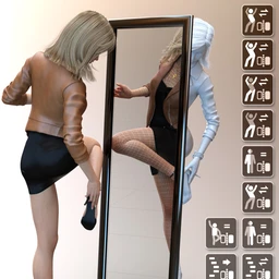 Daz Studio 4 Scene Tools Set 3 – Pose Symmetry