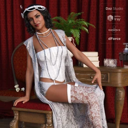 dForce 1920s Boudoir Outfit for Genesis 8 Female(s)dForce 1920s Boudoir Outfit for Genesis 8 Female(s)