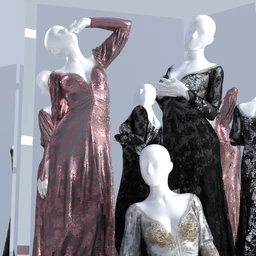 dForce Duchess Dress for Genesis 3 and 8 Female(s)