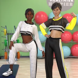 dForce Gym Brat Outfit Textures