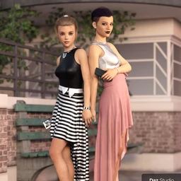 dForce Hi-Low Dress Textures
