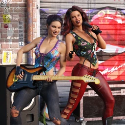 dForce Rock On Outfit Textures