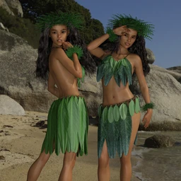 dForce Tropical Leaf Outfit for Genesis 8 Female