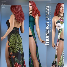 dForce Tropicana Dress for Genesis 8 Females