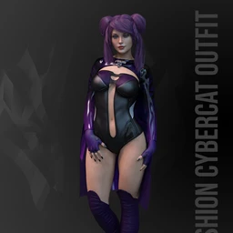 dForce X-Fashion Cybercat Outfit for Genesis 8 Female