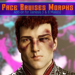 Face Bruises Morphs for Genesis 3 and 8 Male(s)