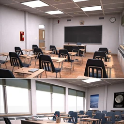 High School Classroom Interior