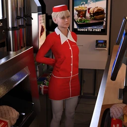 Hostess Uniform for Genesis 8 Female(s)