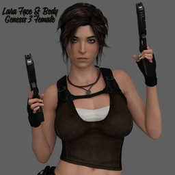 Lara Croft Face and Body Morph