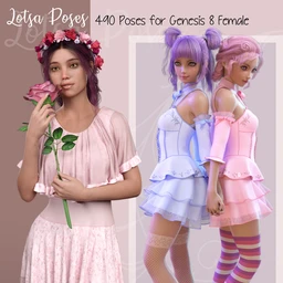 Lotsa Poses for Genesis 8 Female