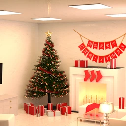 Modern Christmas Living Room