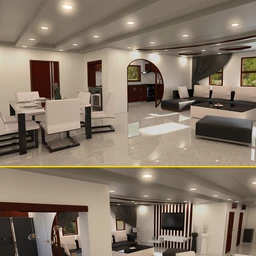 Modern Living Room and Dining Room