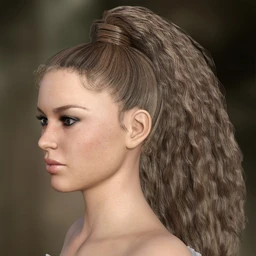 MRL Curly Ponytail for Genesis 8 Female with Color Mixing
