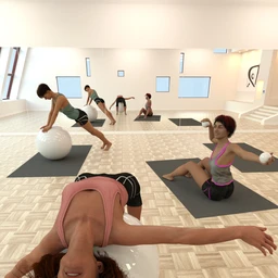 Pilates Poses with Ball for Genesis 8 Female(s)