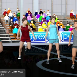 School Sports Outfits for Gym Wear for Genesis 8 Males