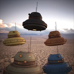 Sci-Fi Hover Scout Bot