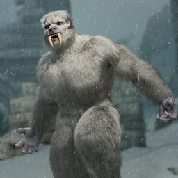 Snow Beast with dForce Hair for Genesis 8 Male