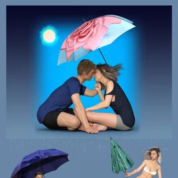 Umbrella and Poses for Genesis 8