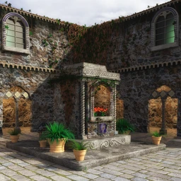 Villa Cimone Courtyard