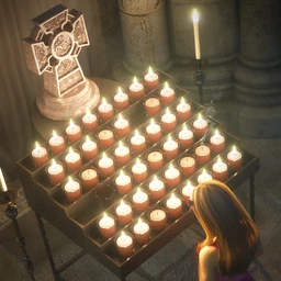 Votive Candles and Stand